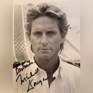 Autographed photo of Michael Douglas